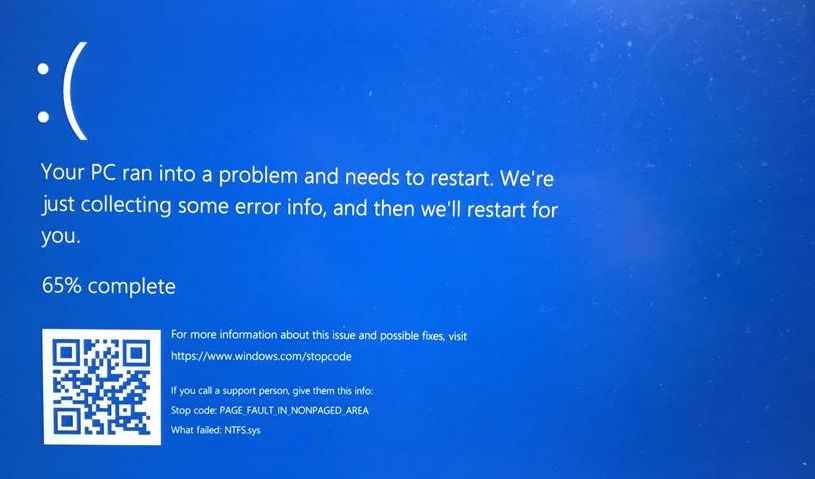 PAGE_FAULT_IN_NONPAGED_AREA Error in Windows 10